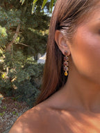 boucles d'oreilles pendantes marron tendances