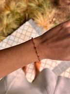 Bracelet fin coloré en acier inoxydable