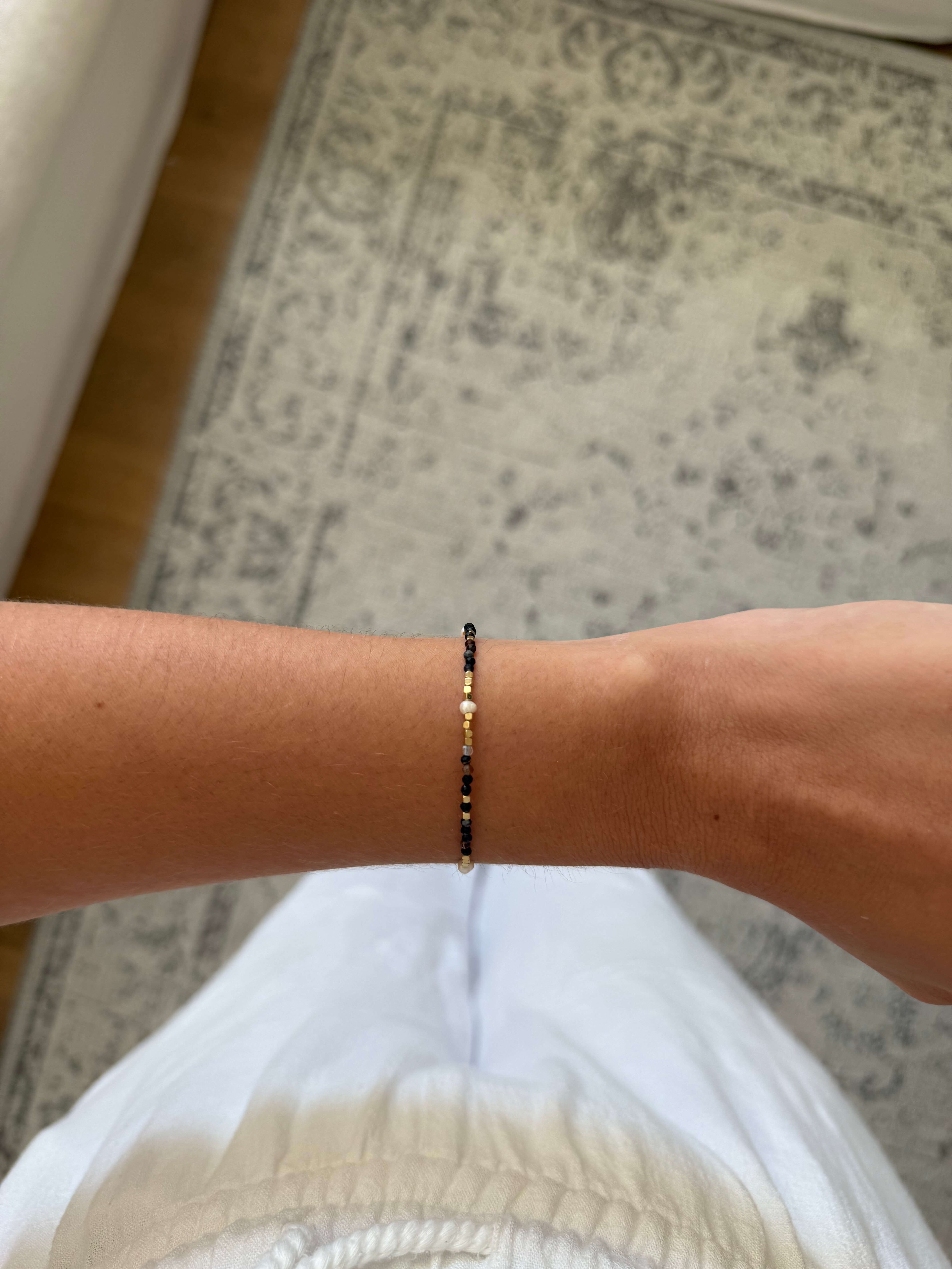 bracelet agate noire