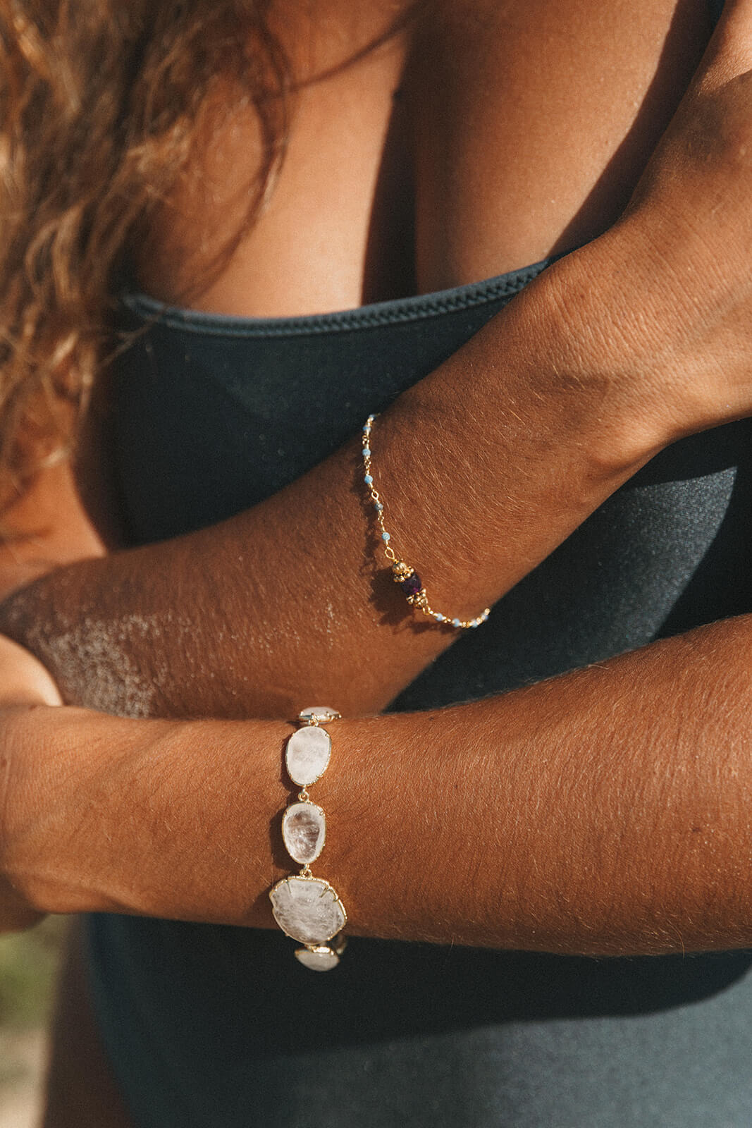 bracelet cristal de roche blanc