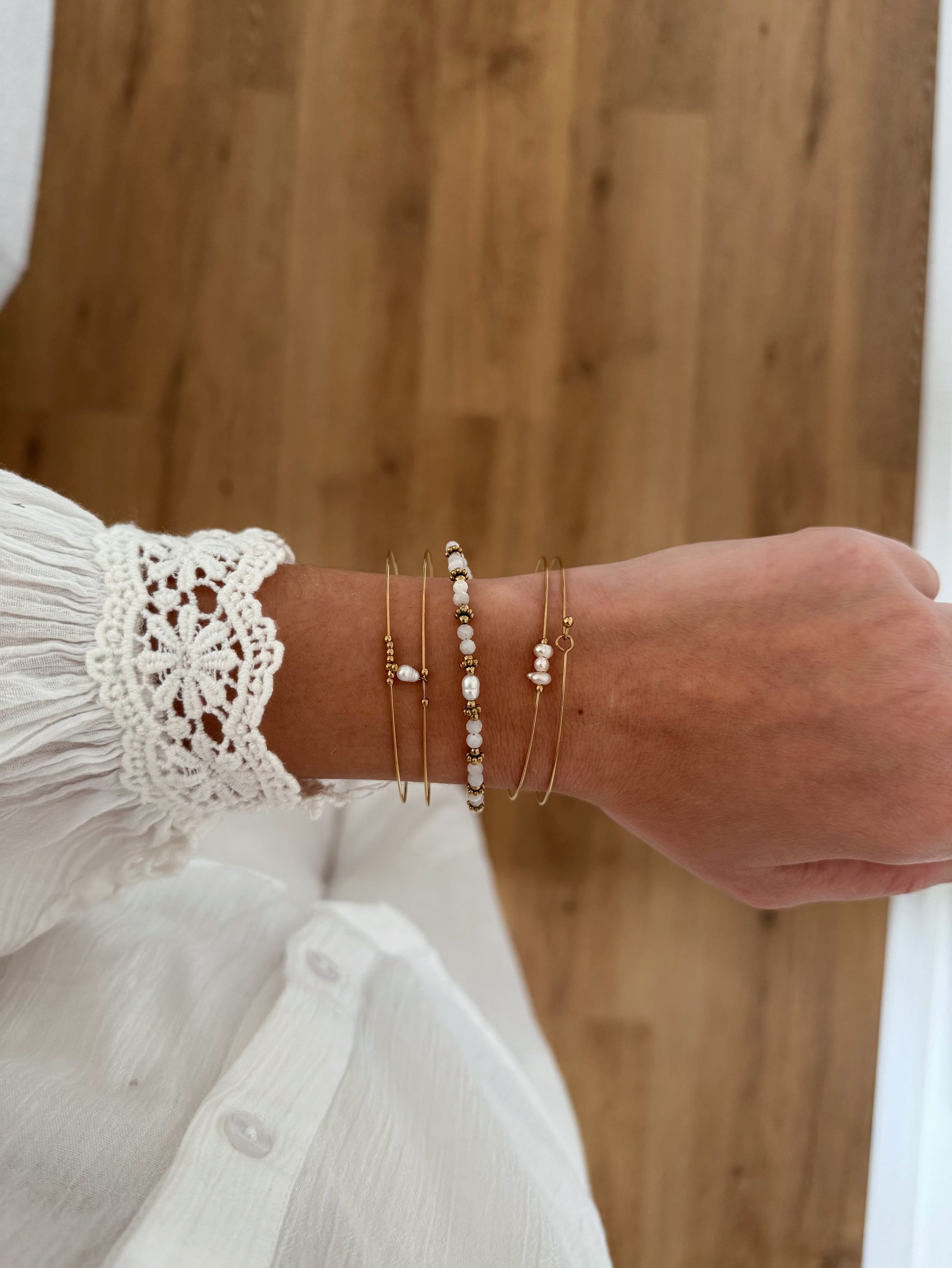 bracelets dore perles femmes