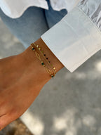 bracelets fins dorés en acier inoxydable colorés