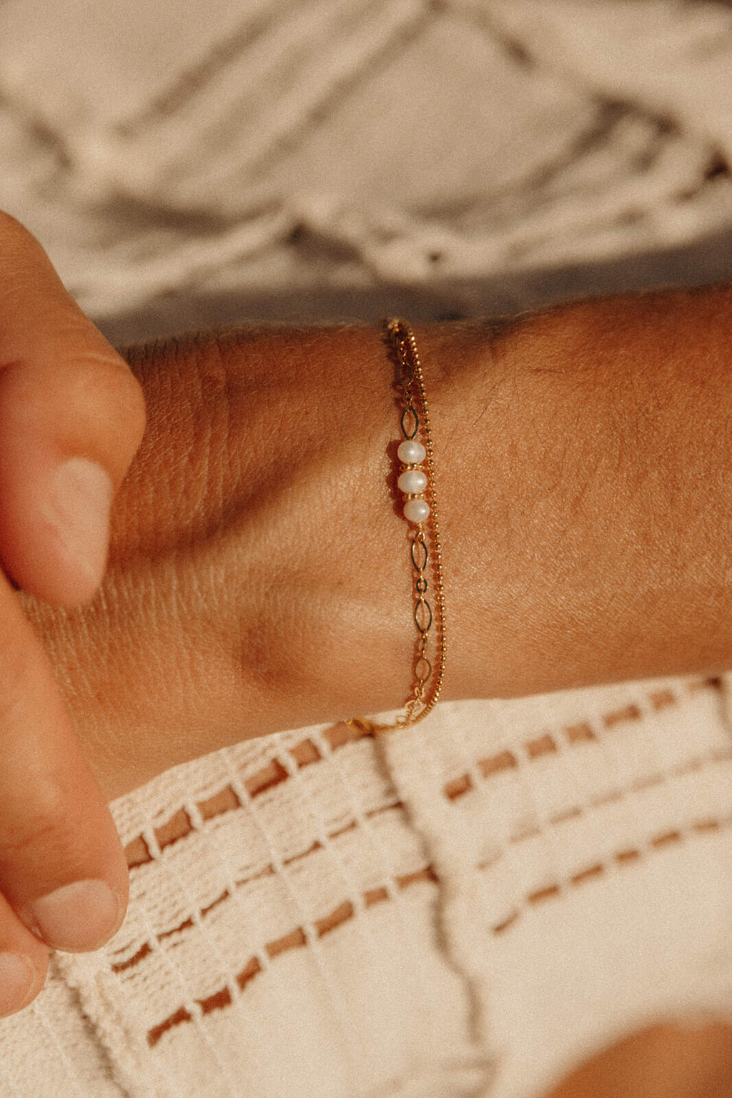 bracelet perles d'eau douce femmes