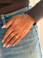 bracelet en acier inoxydable à perles