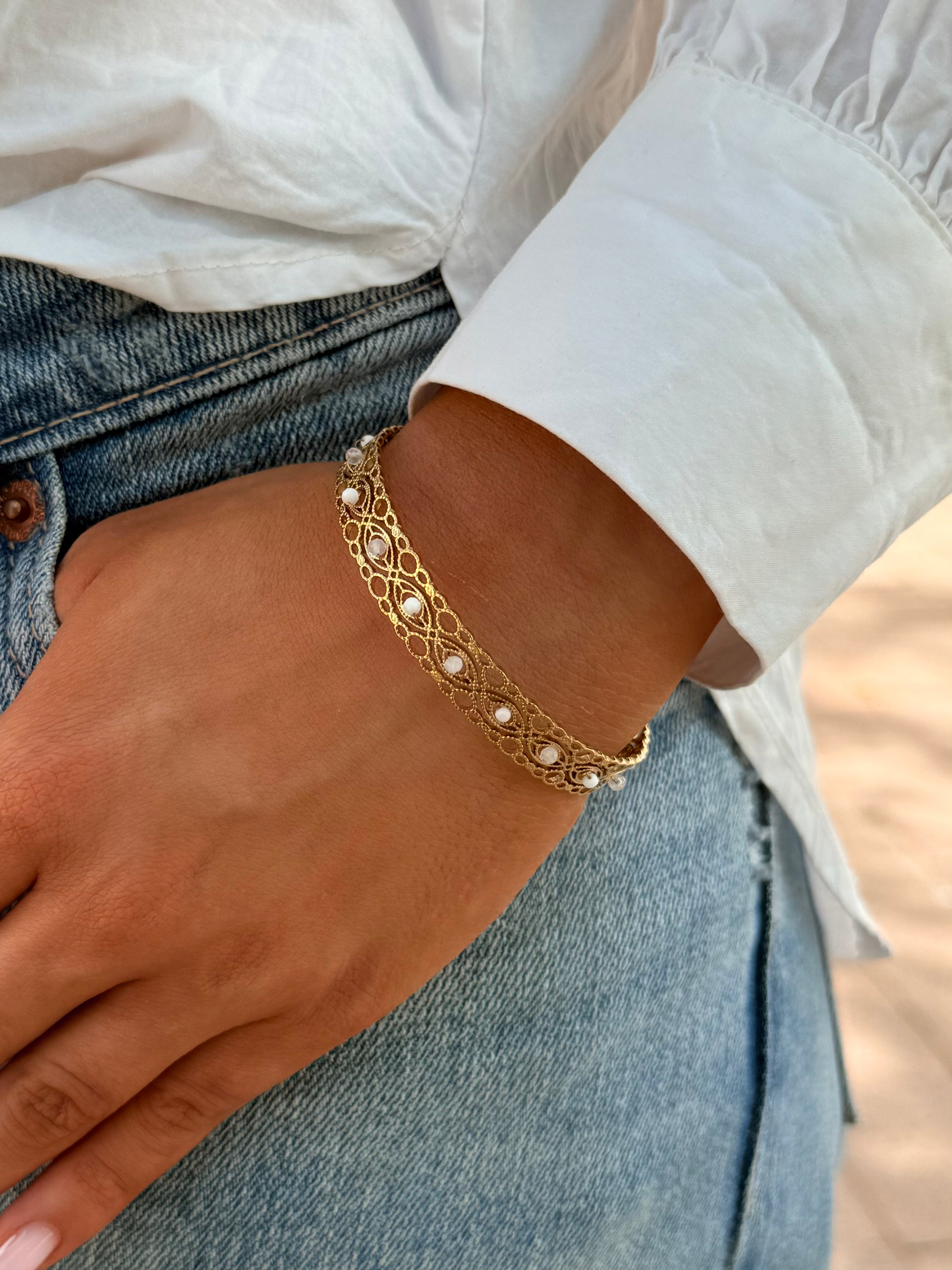 jonc tendance aux détails ajourés pour femmes
