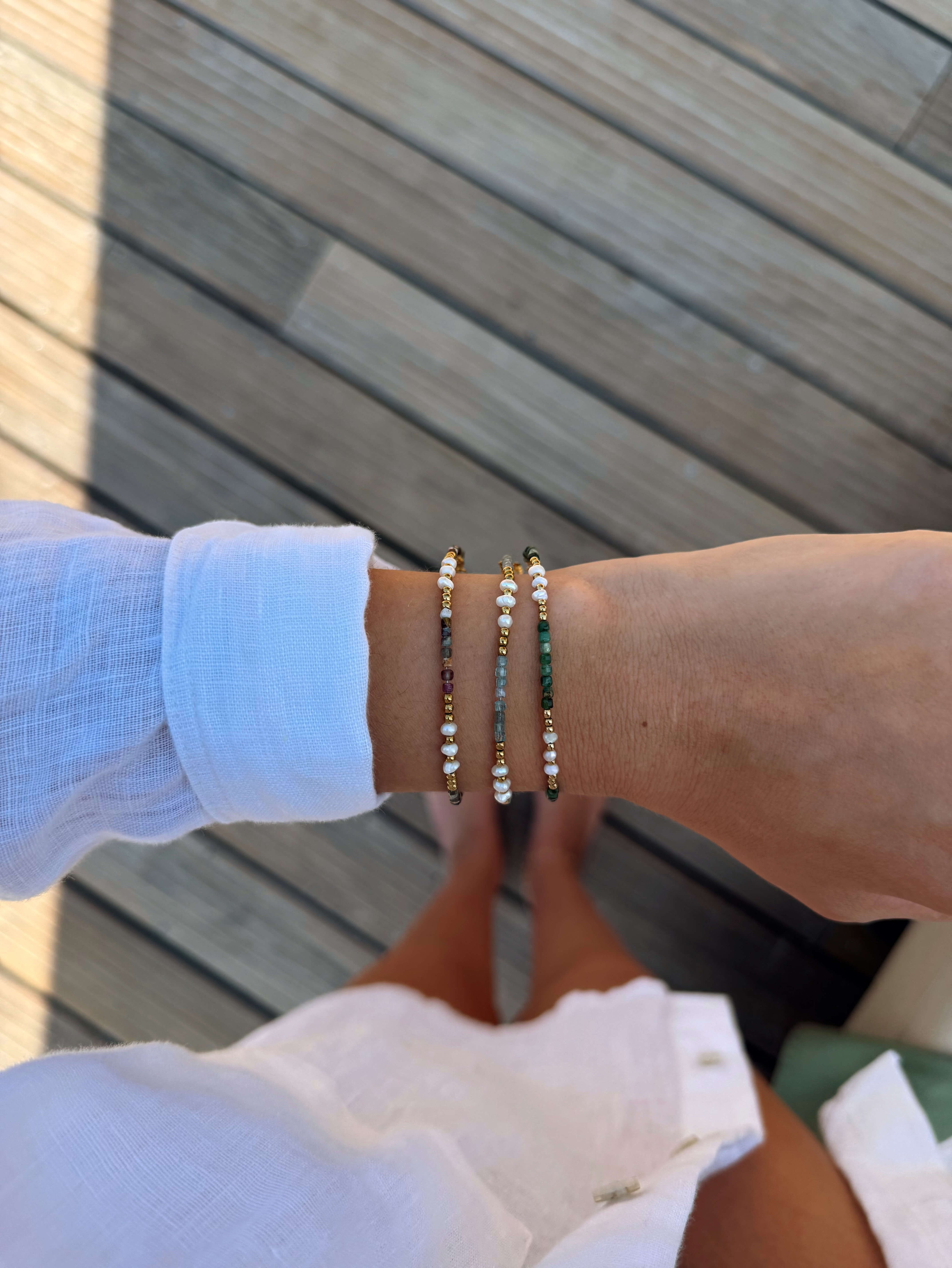 bracelet pierres acier inoxydable