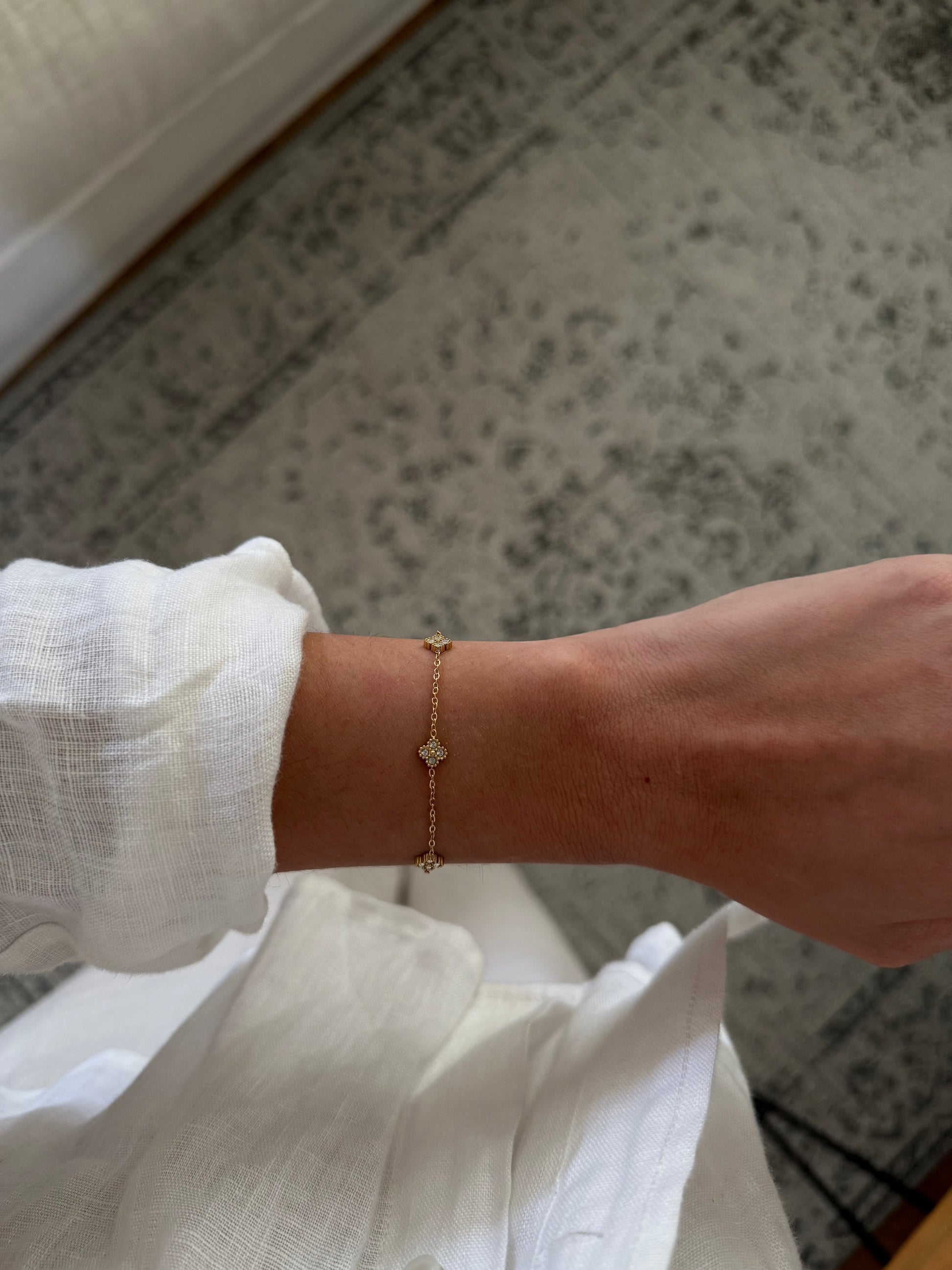 bracelet strass doré