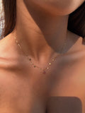 collier fin en acier inoxydable doré pour femmes