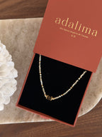 collier en acier inoxydable et en pierres naturelles pour femmes