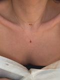 collier en acier inoxydable et pierres naturelles