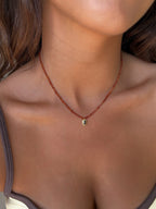 Collier en pierres naturelles et acier inoxydable tendance pour femmes
