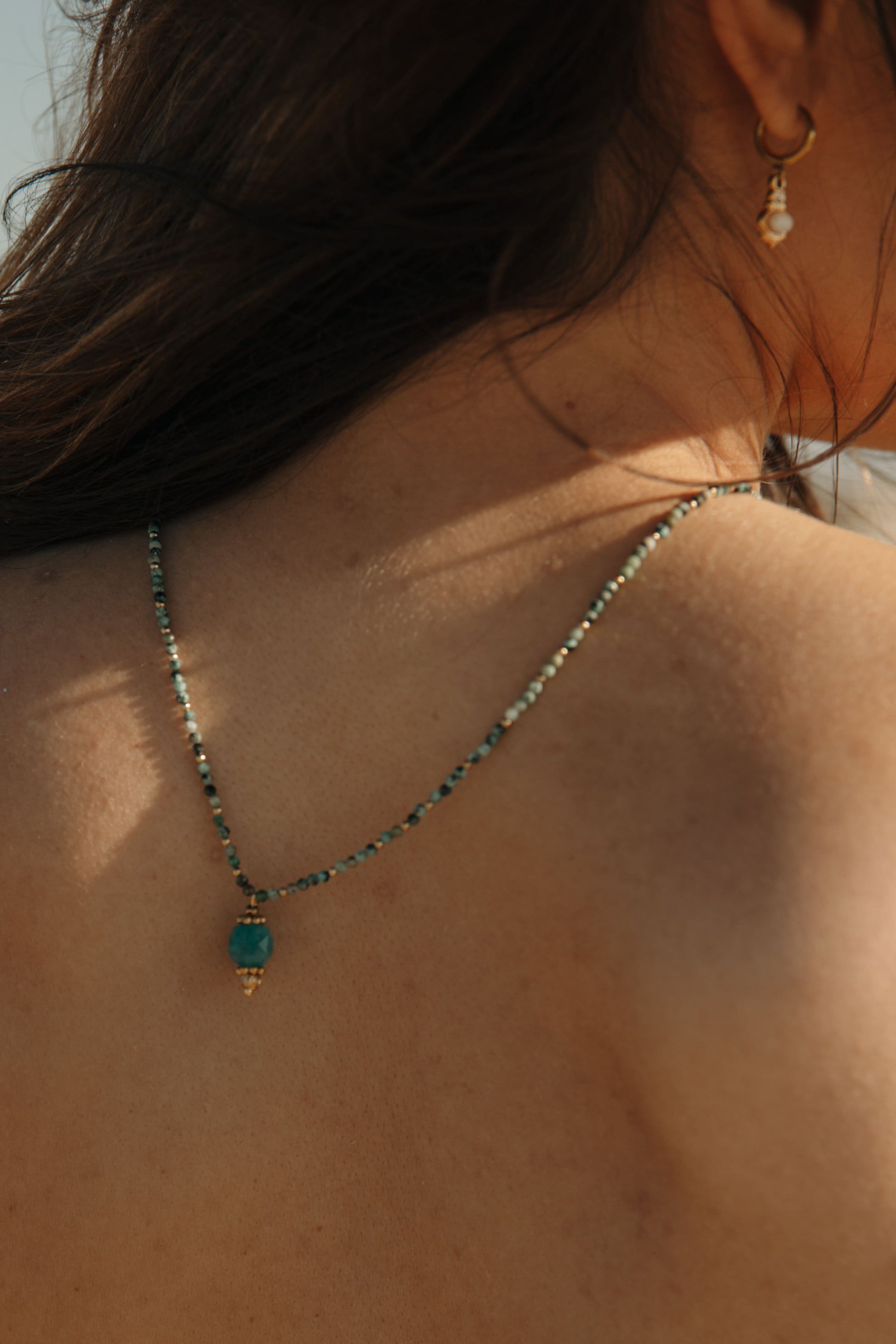 collier long pierres naturelles