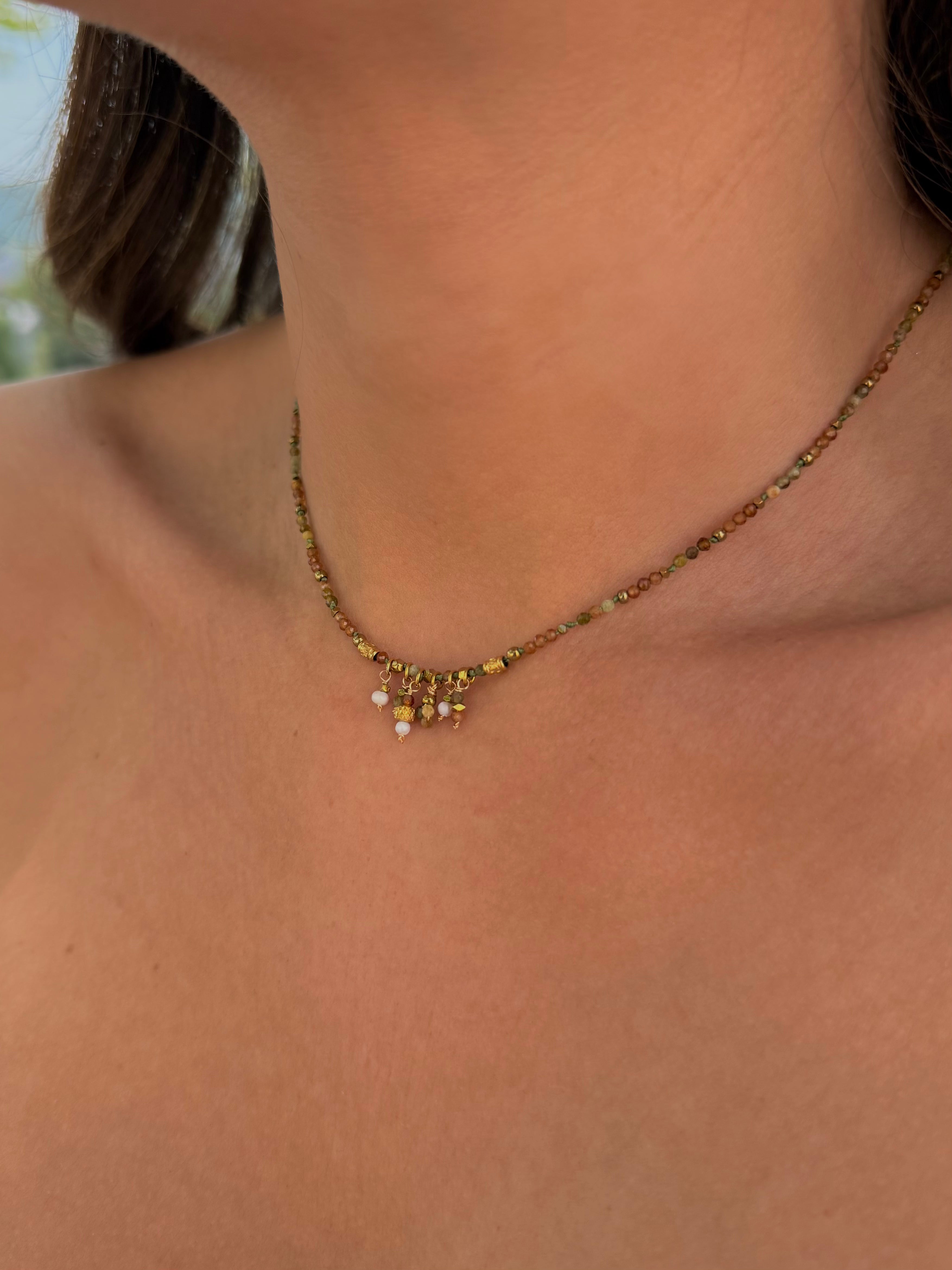 collier coloré pour femmes en acier inoxydable