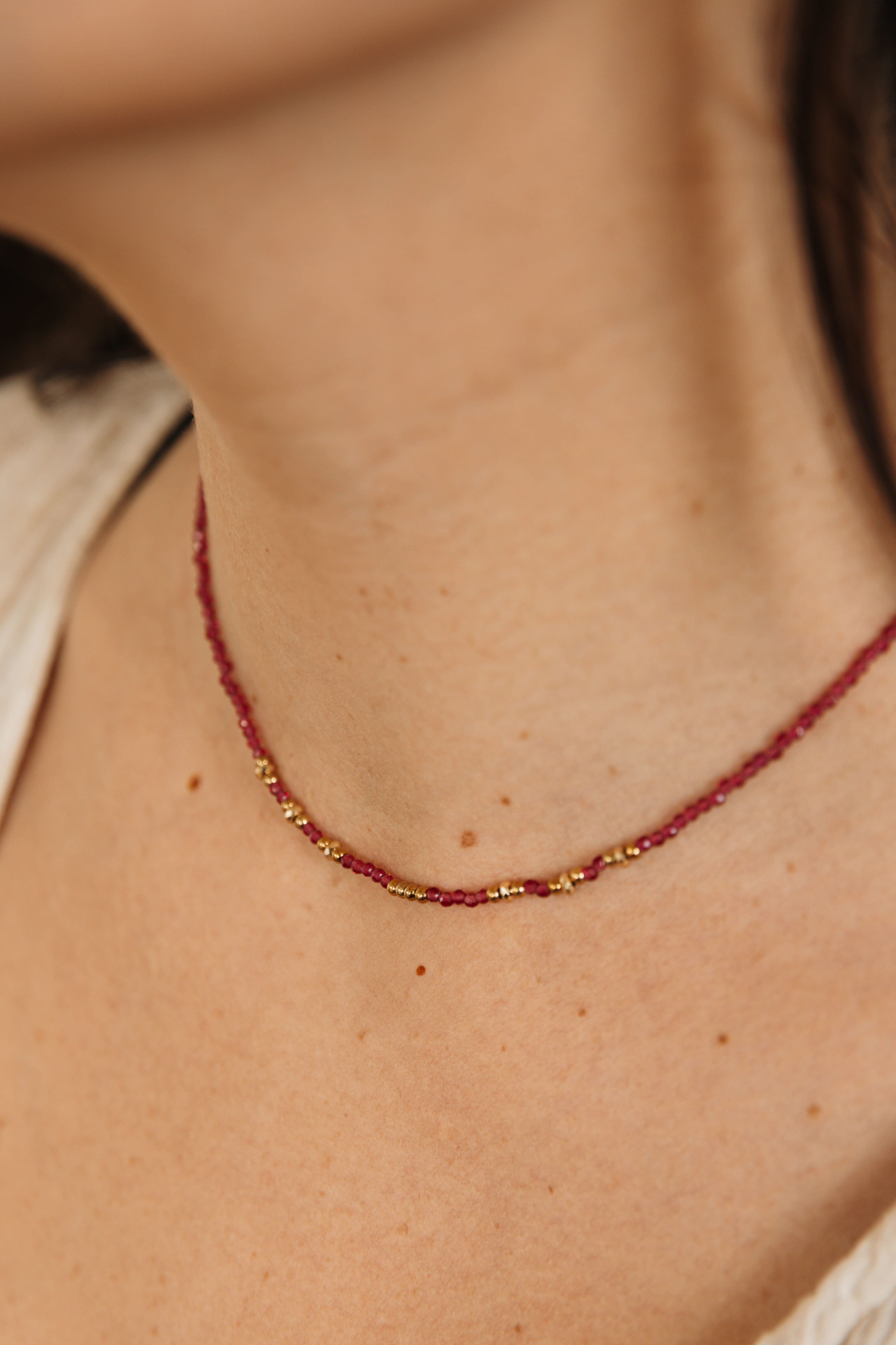 collier perle acier inxoyable