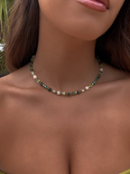 Collier en acier inoxydable coloré our femmes