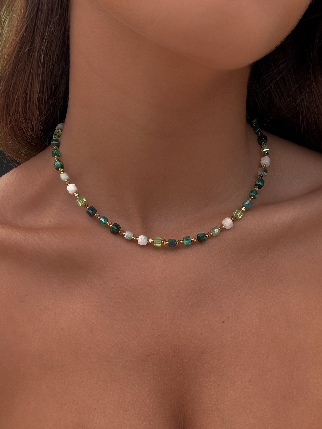Collier en acier inoxydable coloré our femmes