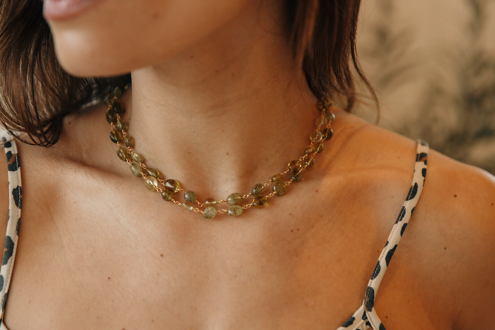collier pierre naturelle femme