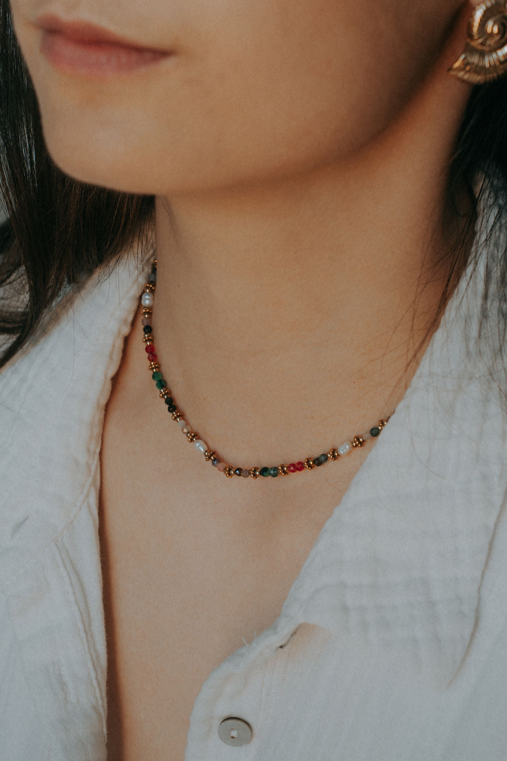 colliers pierres naturelles colores