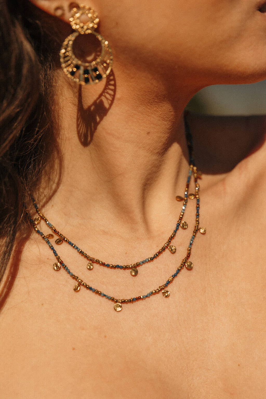 collier pierres sautoir