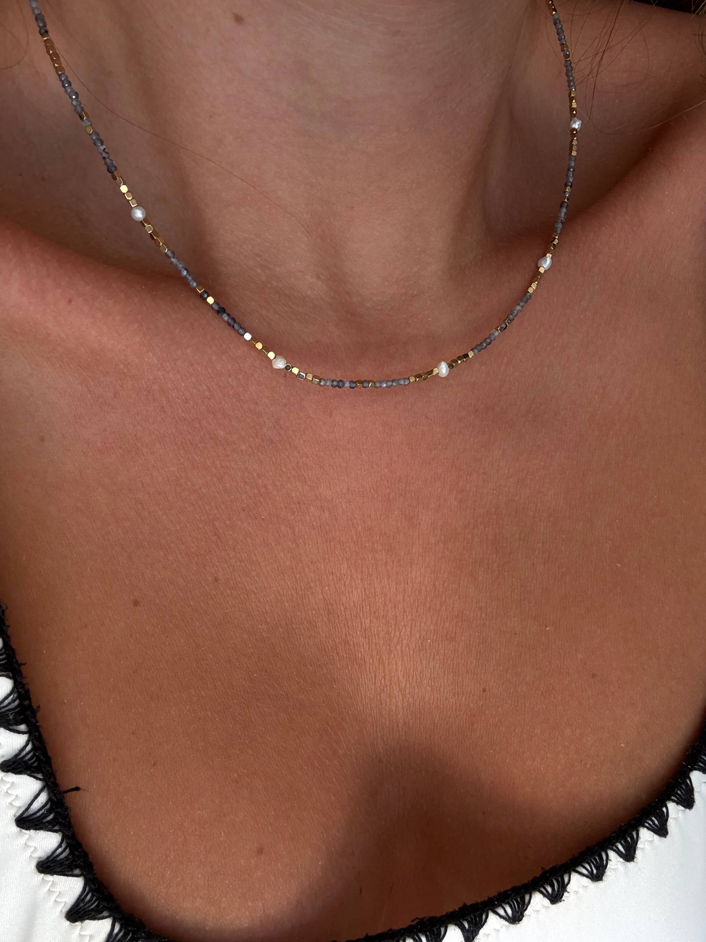 collier sodalite clair