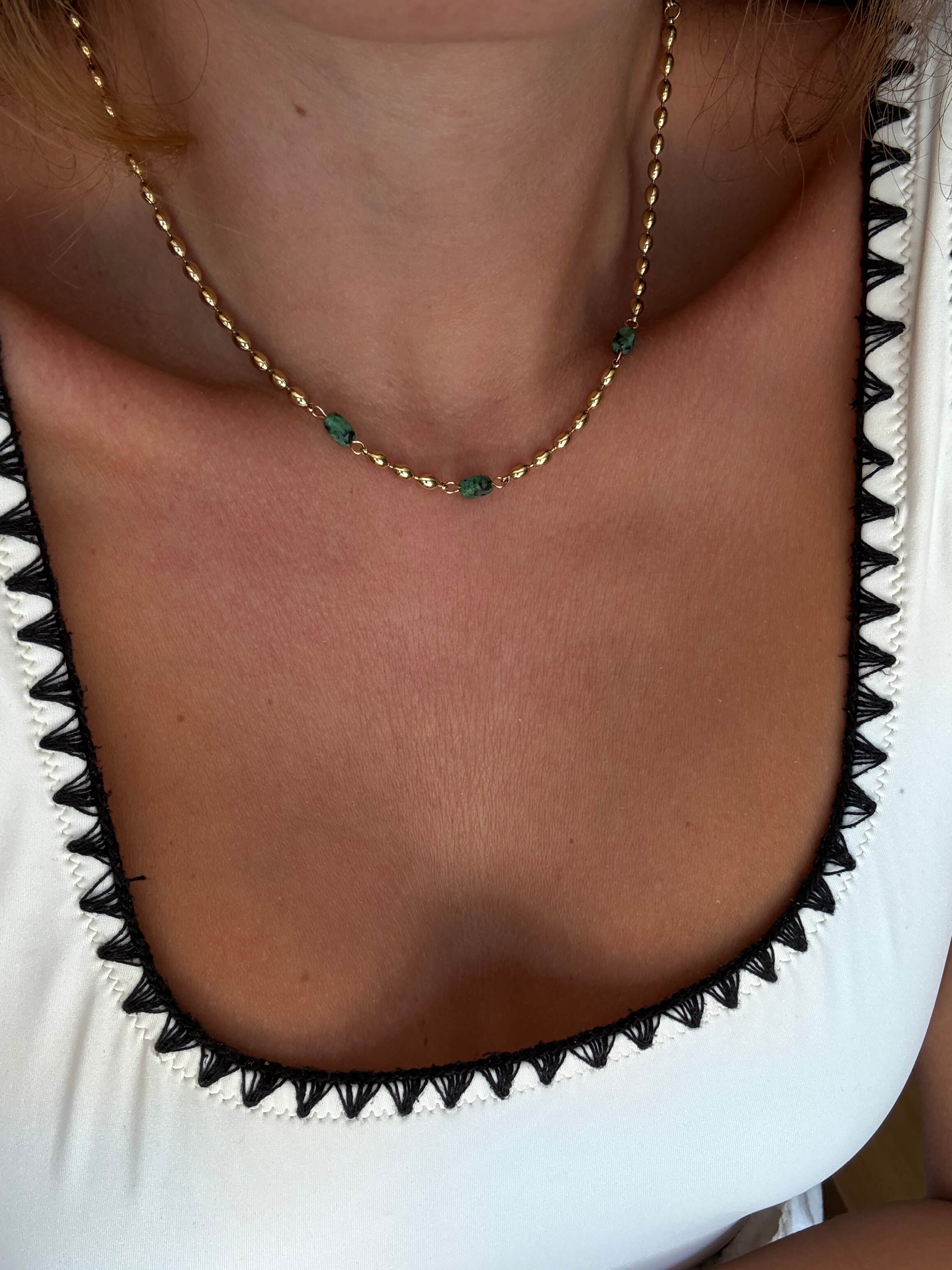 collier turquoise africaine
