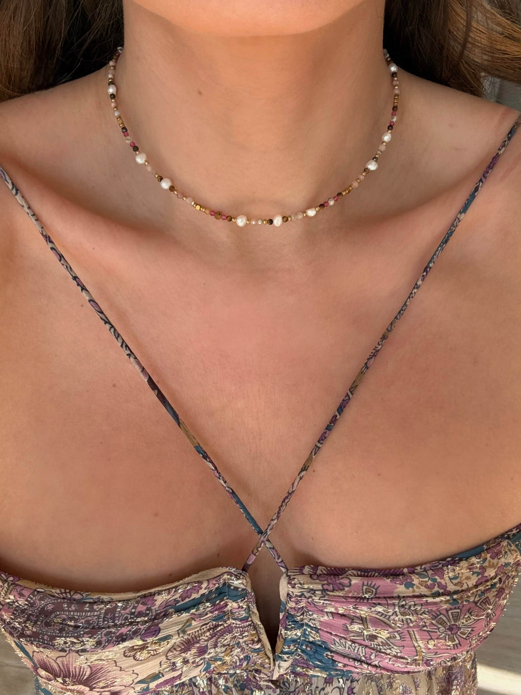 collier pierres naturelles femmes