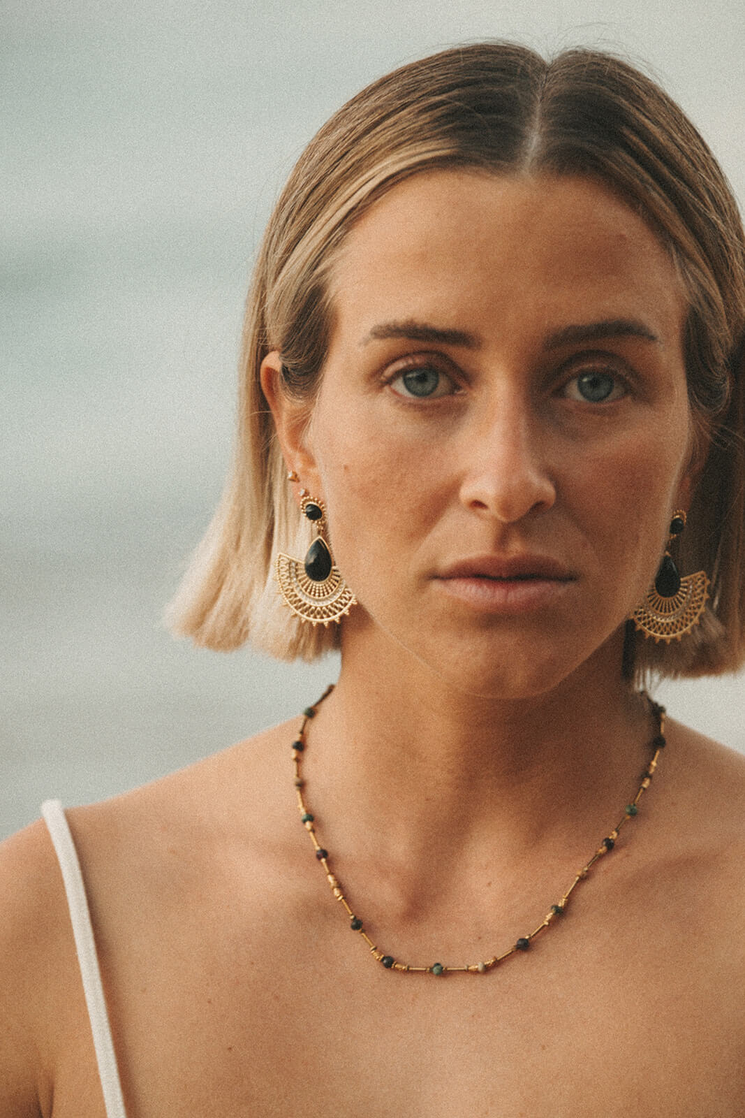 colliers femme pierres acier inoxydable 