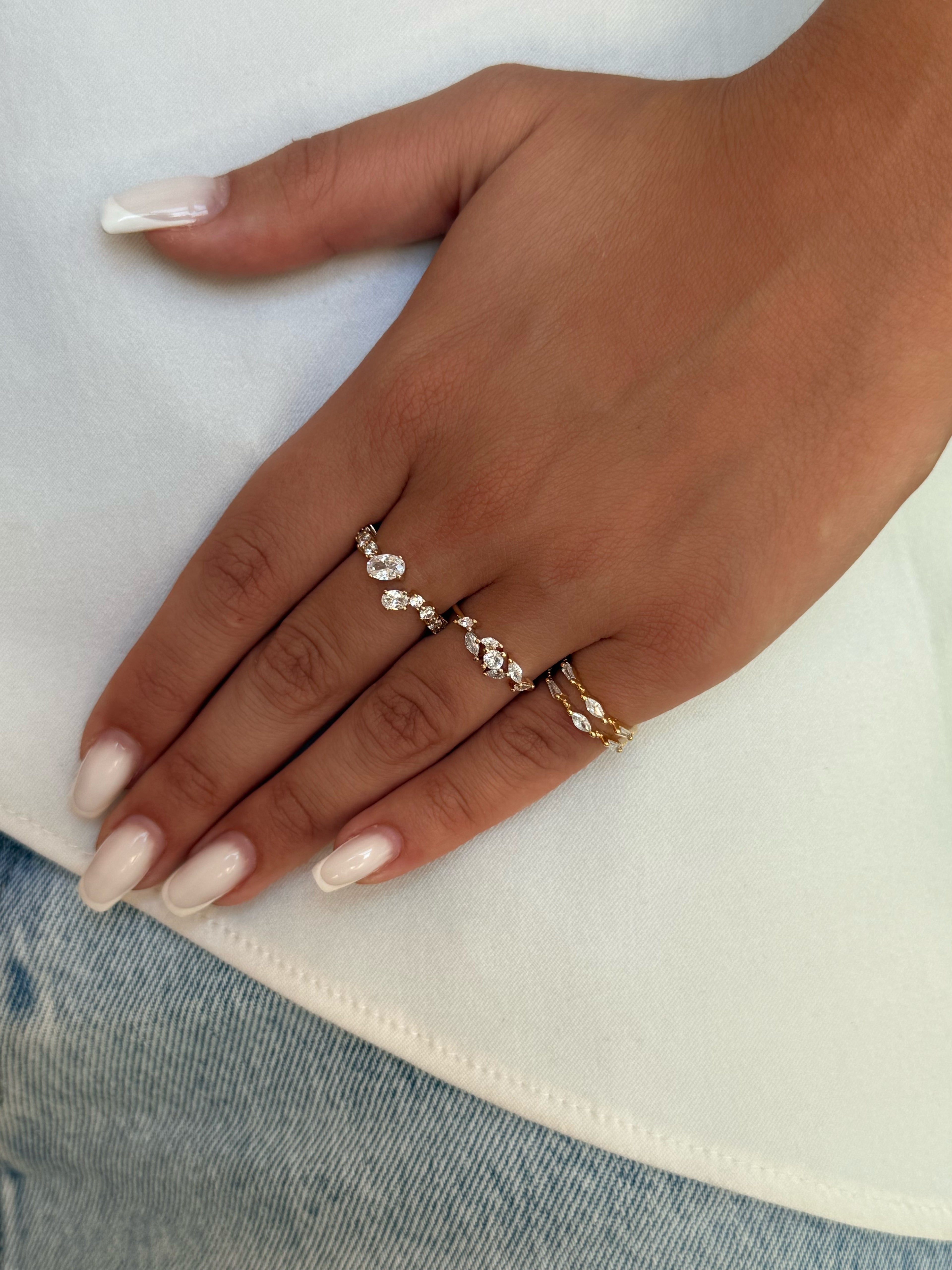 bagues tendance à strass