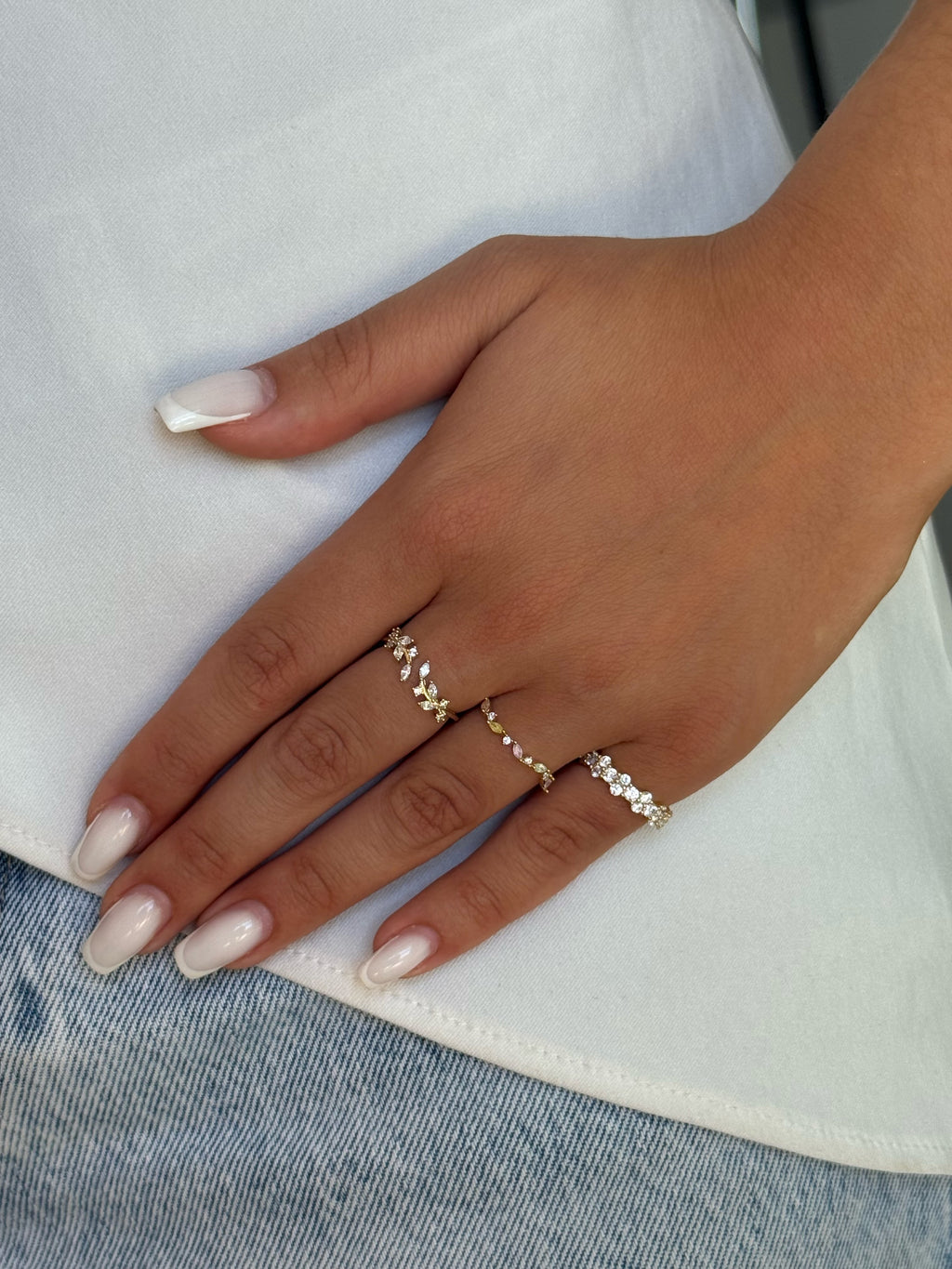 bagues bijoux strass doré