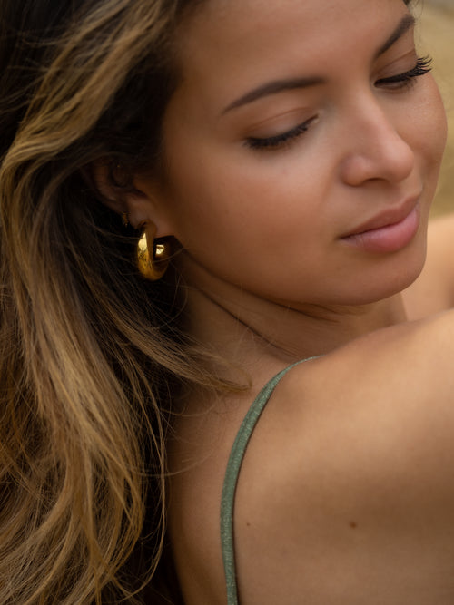 boucles d'oreilles créoles dorés