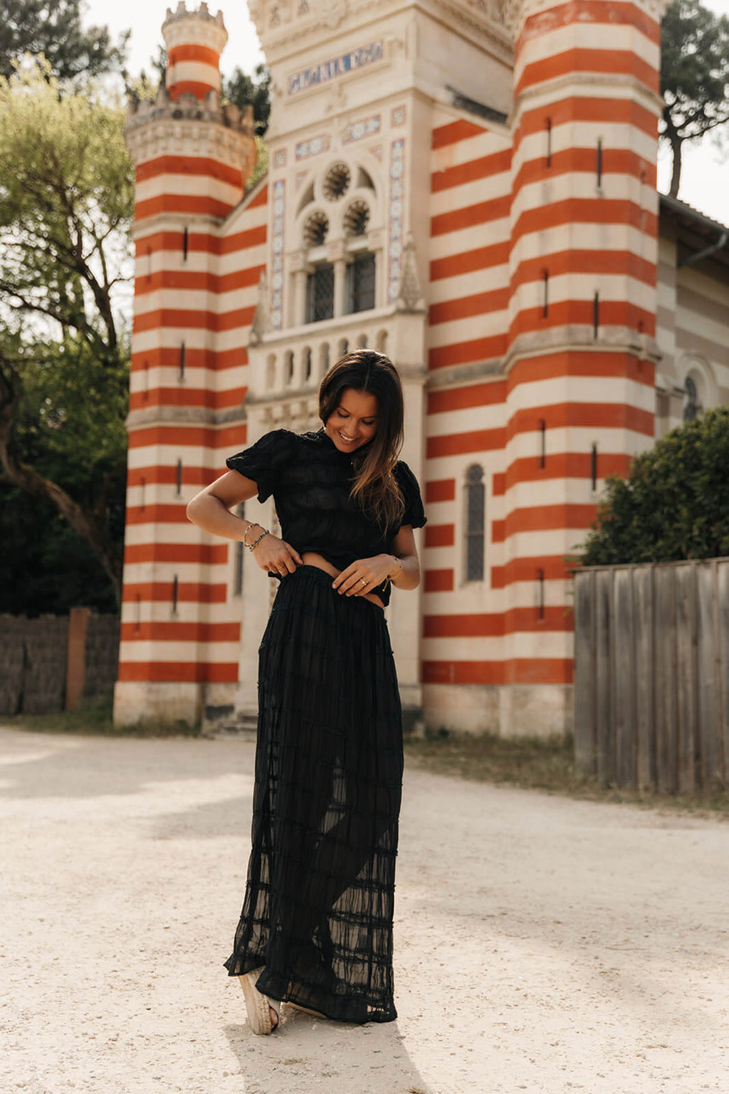 ensemble en transparence noir 