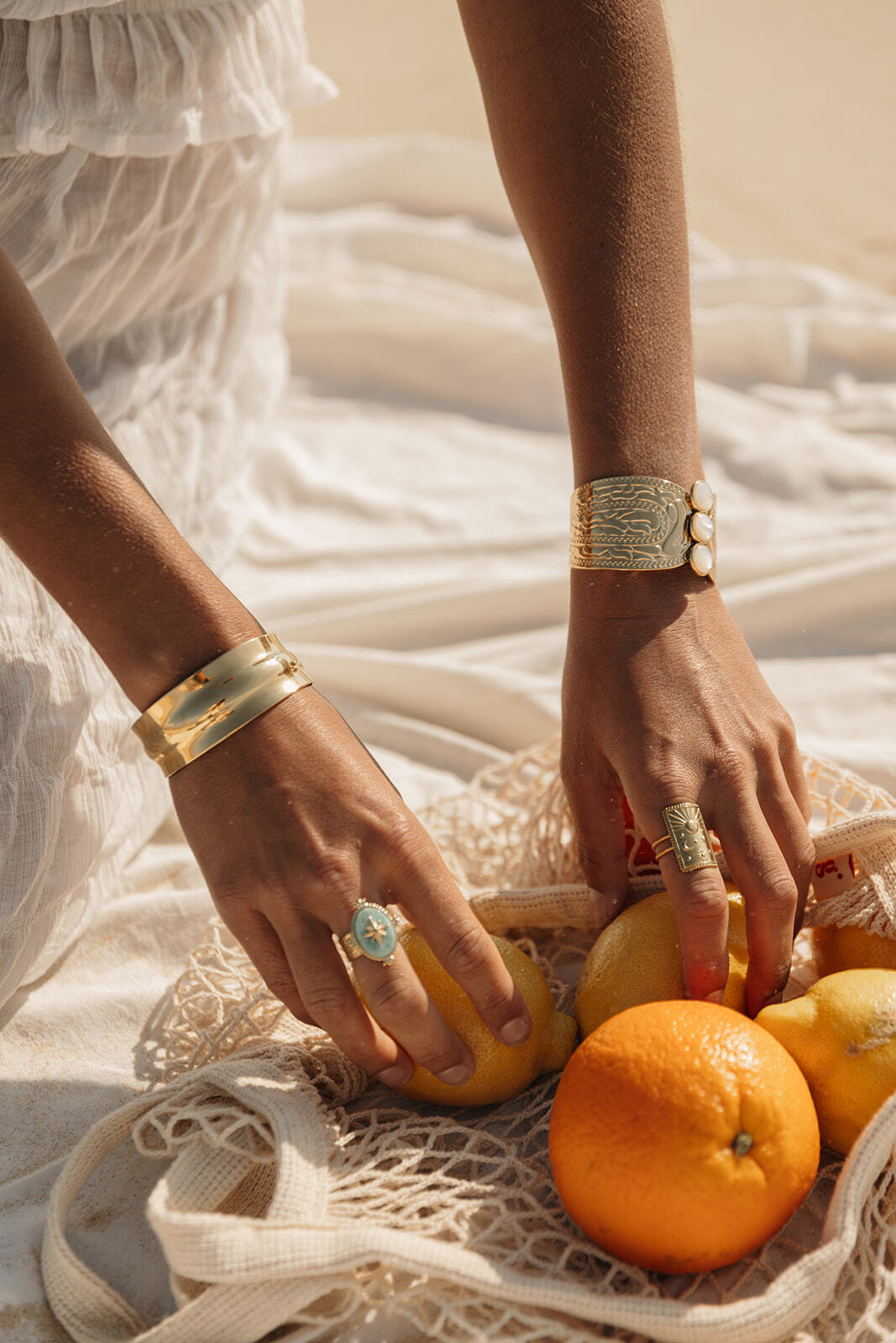bague doré ajustable femme