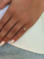 Pinky rings à strass doré