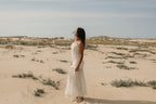 robe longue fluide blanche tendance style bohème-chic 