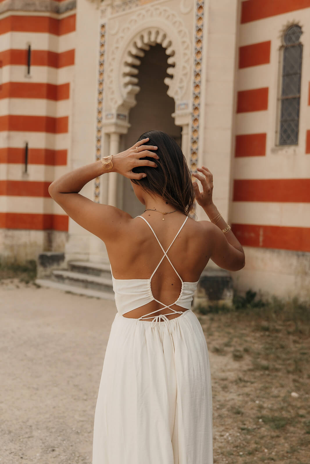 robe longue blanche fluide tendance