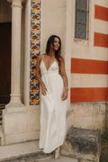 robe longue blanche fluide tendance