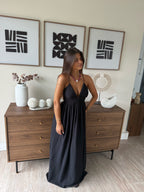 robe longue fluide tendance pour femmes dos nu