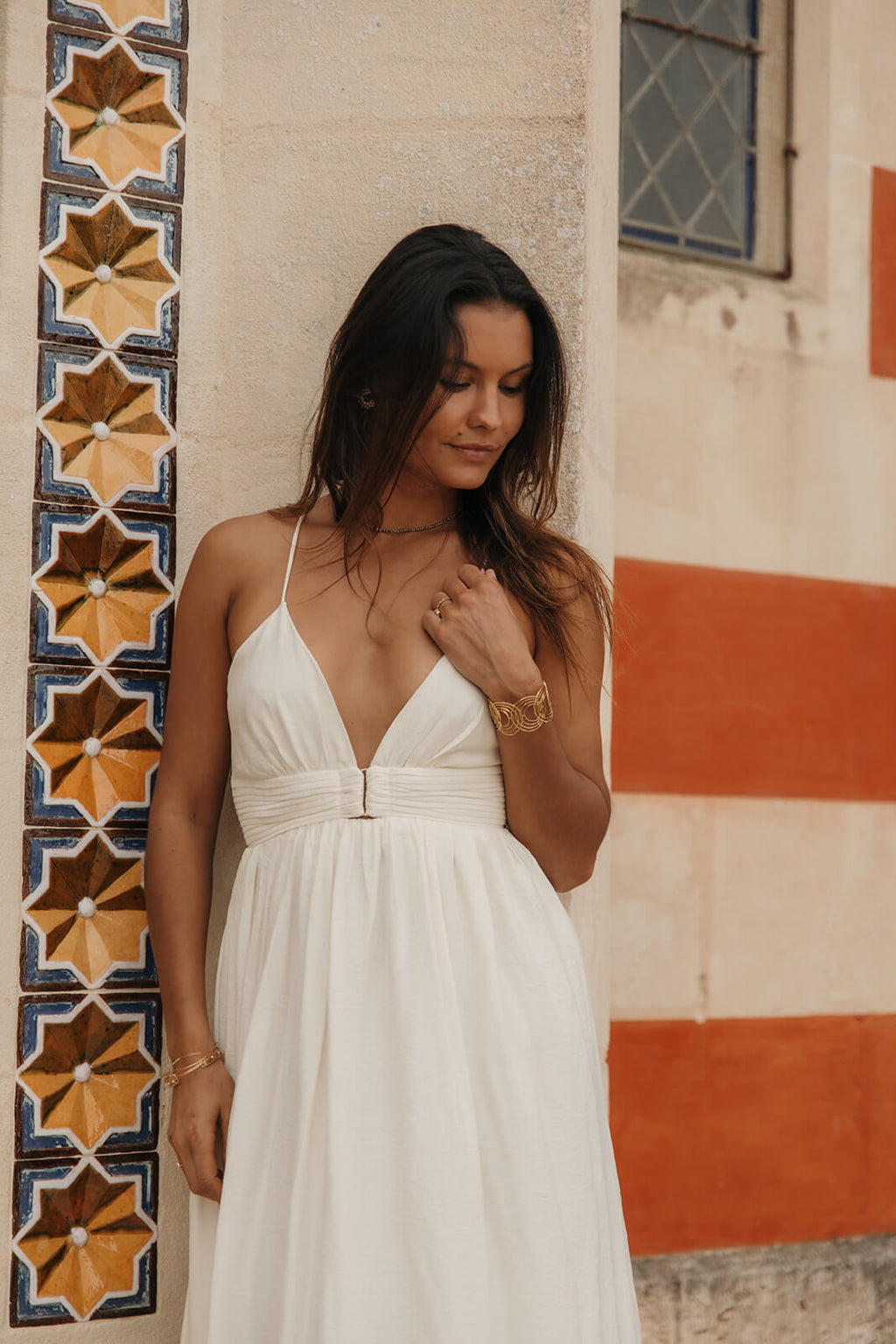 robe longue blanche fluide tendance