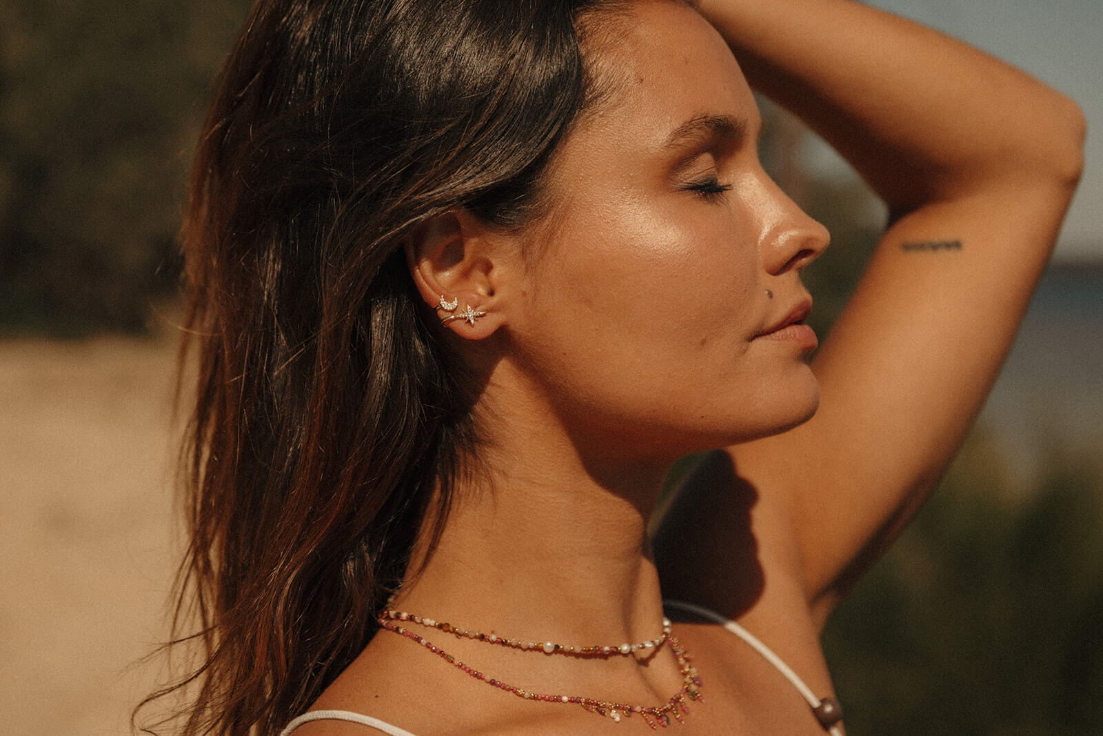 boucles d'oreilles brillante tendance