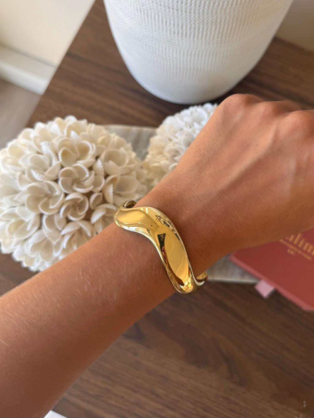 Manchette Glenda en acier inoxydable – bijou Adalima